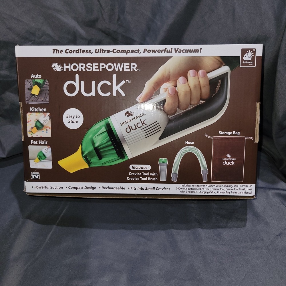 Horsepower Duck Cordless, Ultra-Compact, Powerful Vacuum As Seen On-TV